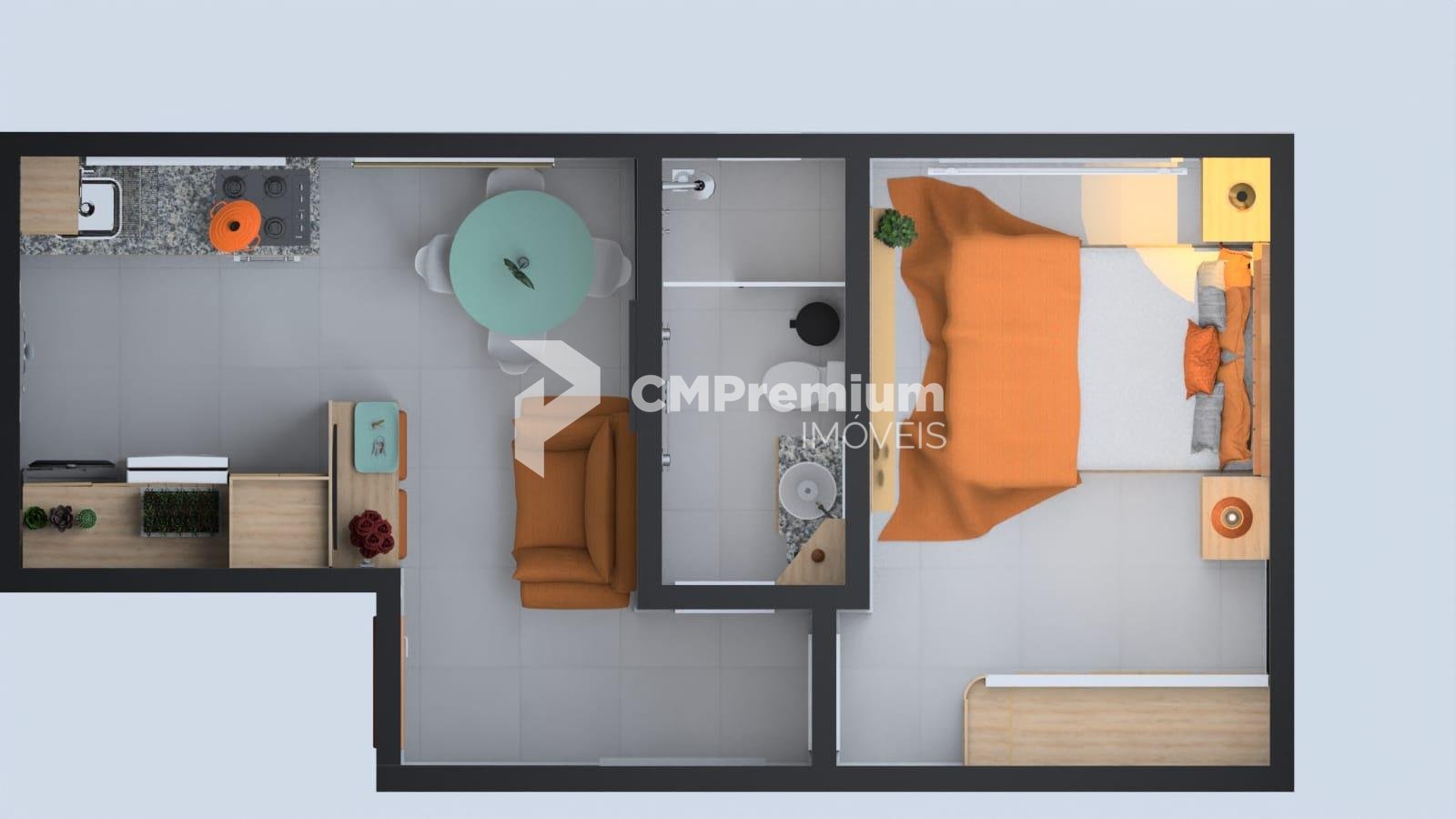 Apartamento com 1 dormitório à venda, CAJURU  , CURITIBA - PR