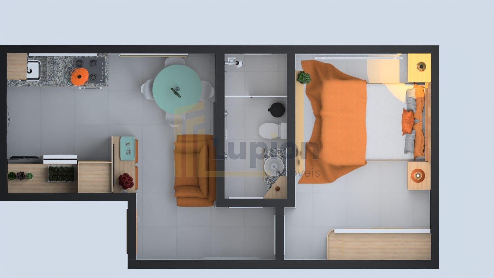 Apartamento com 1 dormitório à venda, CAJURU  , CURITIBA - PR