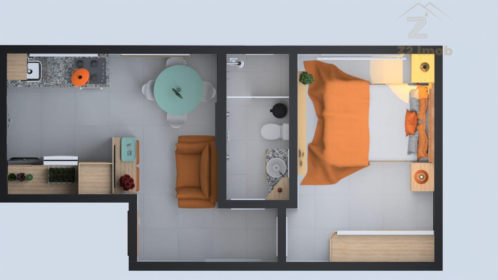Apartamento com 1 dormitório à venda, CAJURU  , CURITIBA - PR