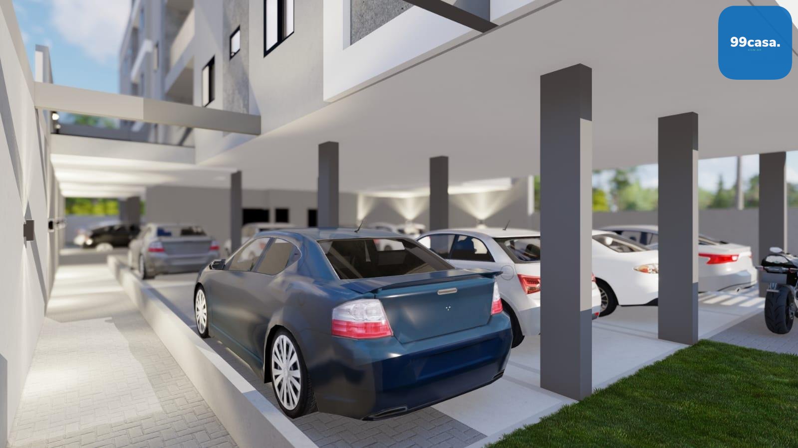 Apartamento novo com 2 quartos, suíte e sacada com churrasquei...