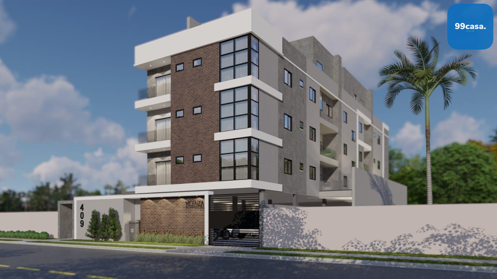 Apartamento novo com 2 quartos, suíte e sacada com churrasquei...