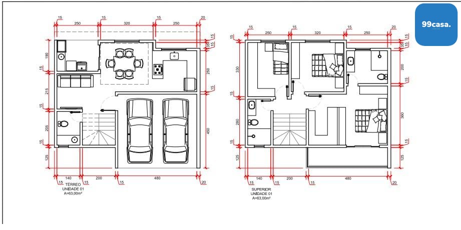 Sobrado com 3 Quartos à venda, 122 m  - Campo Comprido - Curit...