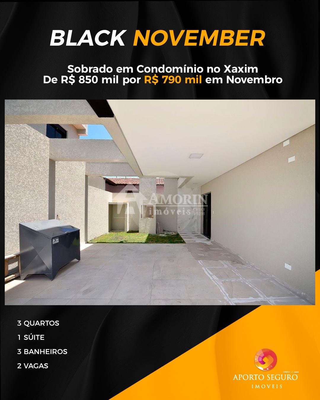 Sobrado em Condomínio no Xaxim  De R  850 mil por R  790 mil ...