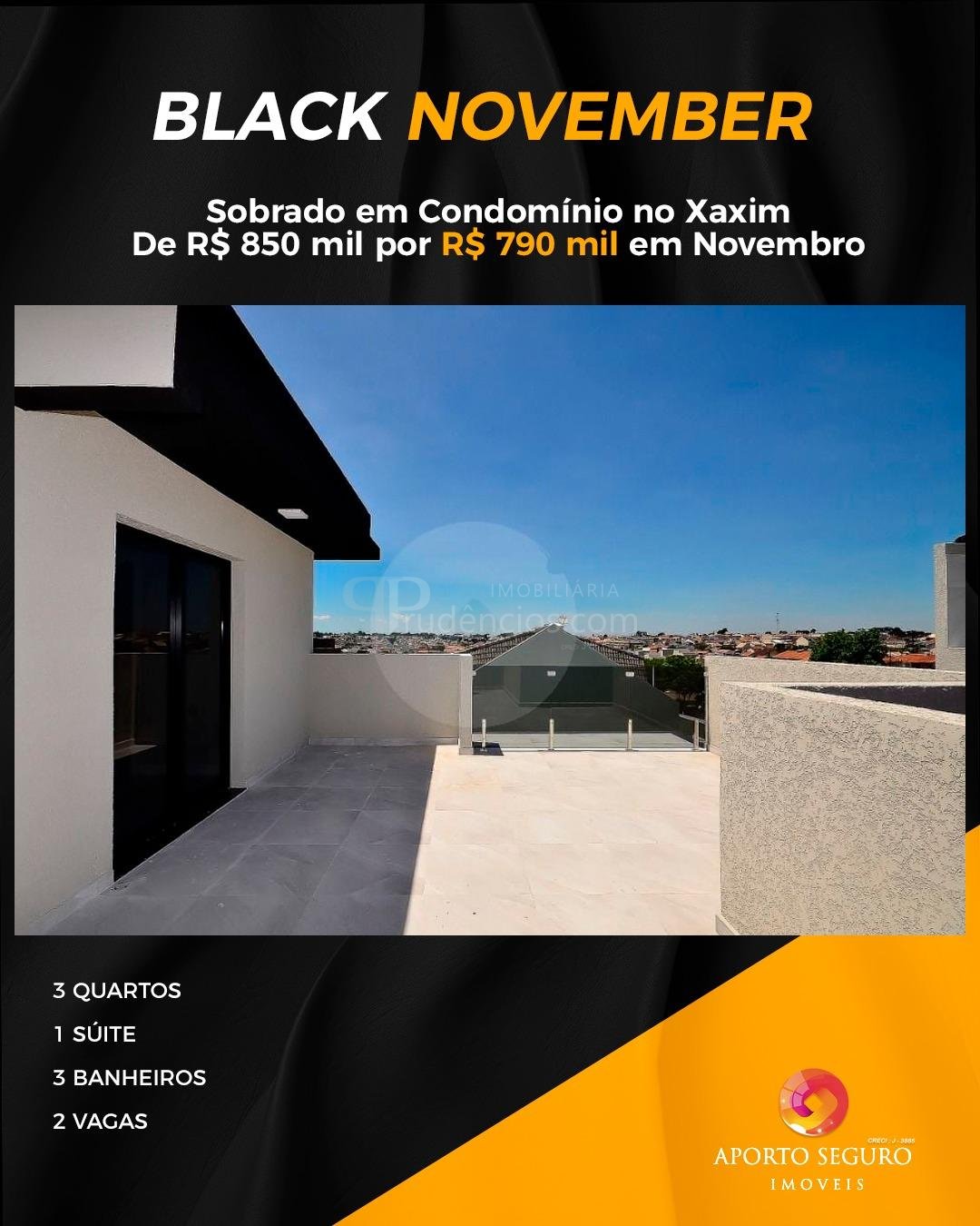 Sobrado em Condomínio no Xaxim  De R  850 mil por R  790 mil ...