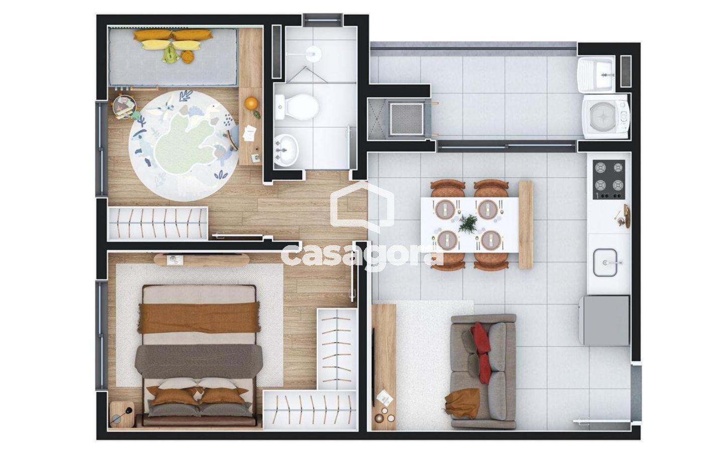 Apartamento com 2 dormitórios, à venda - Atuba, Pinhais PR