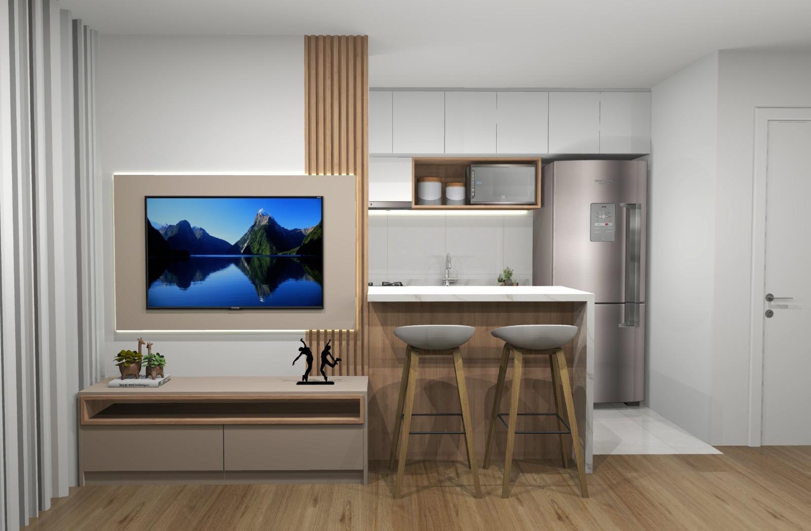 Apartamento mobiliado para locação no Place Ecoville - 2 quart...