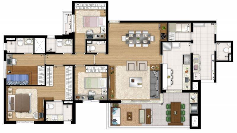 Apartamento 2 Quartos a Venda no Mossunguê ao Lado do ParkShop...