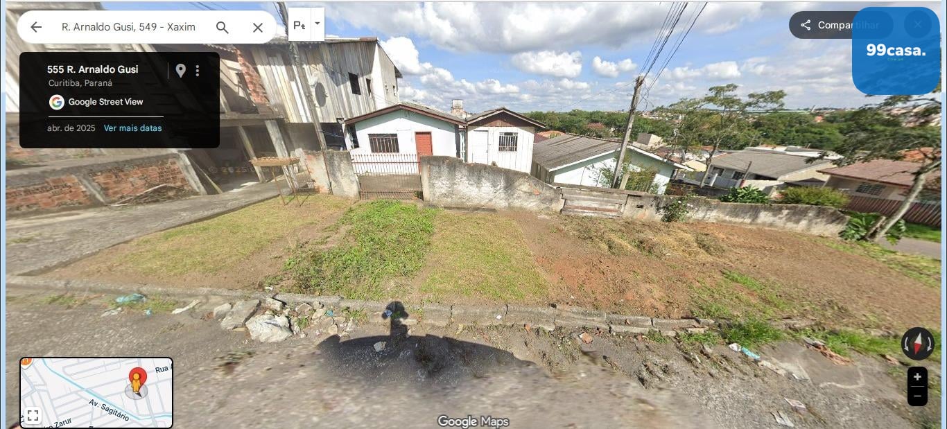 Terreno de esquina no Bairro Xaxim. Zoneamento ZR2. Esquina.