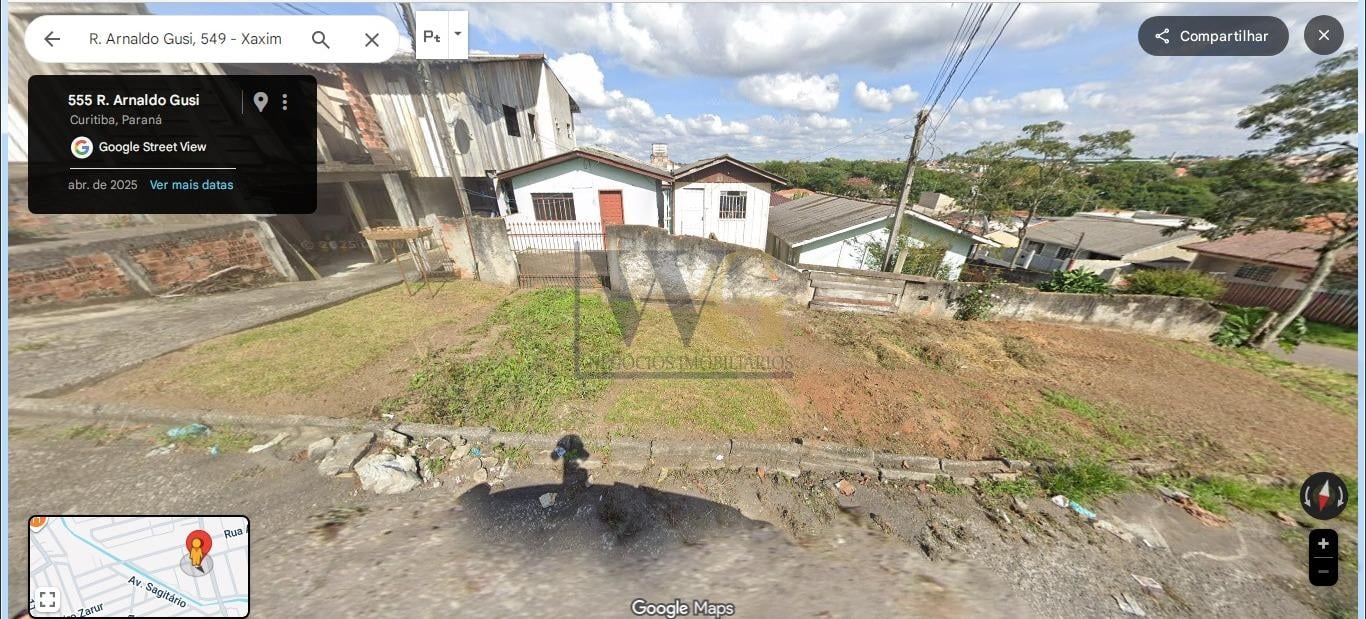 Terreno de esquina no Bairro Xaxim. Zoneamento ZR2. Esquina.