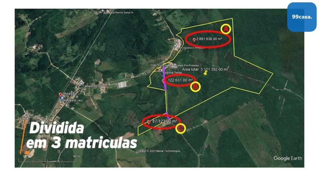 Área à venda, 3.101.392 m  por R   SOB CONSULTA - Vila da Glór...