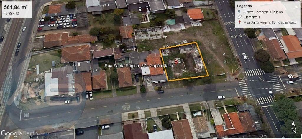 Terreno à venda, 291 m  por R  735.000,00 - Capão Raso - Curit...