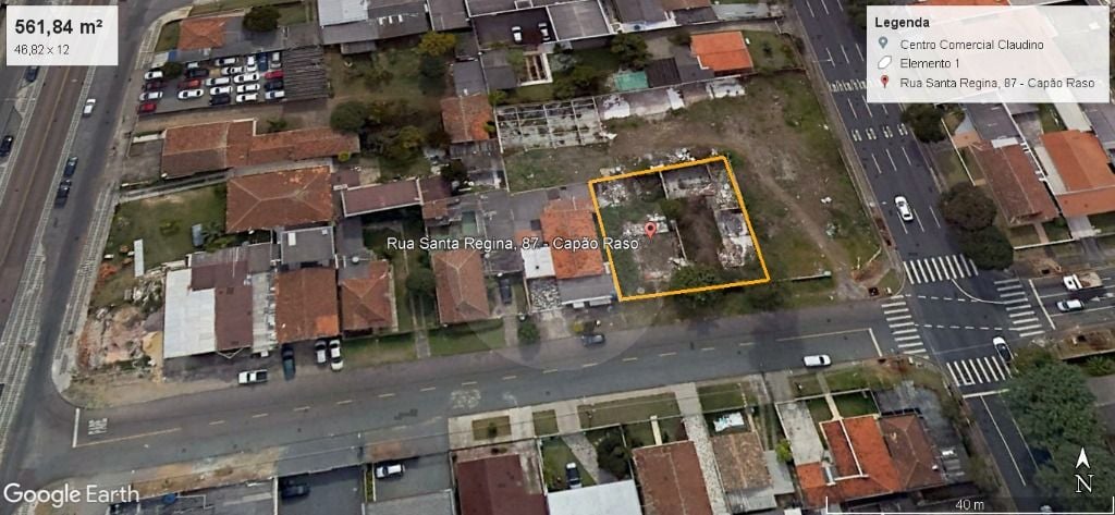 Terreno à venda, 291 m  por R  735.000,00 - Capão Raso - Curitiba PR