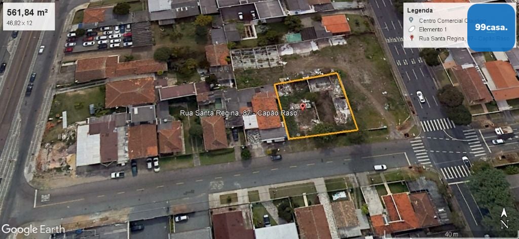 Terreno à venda, 291 m  por R  735.000,00 - Capão Raso - Curit...