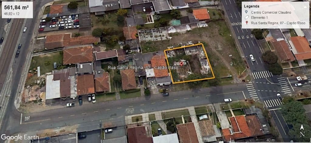 Terreno ? venda, 291 m? por R$ 600.000,00 - Cap?o Raso - Curit...