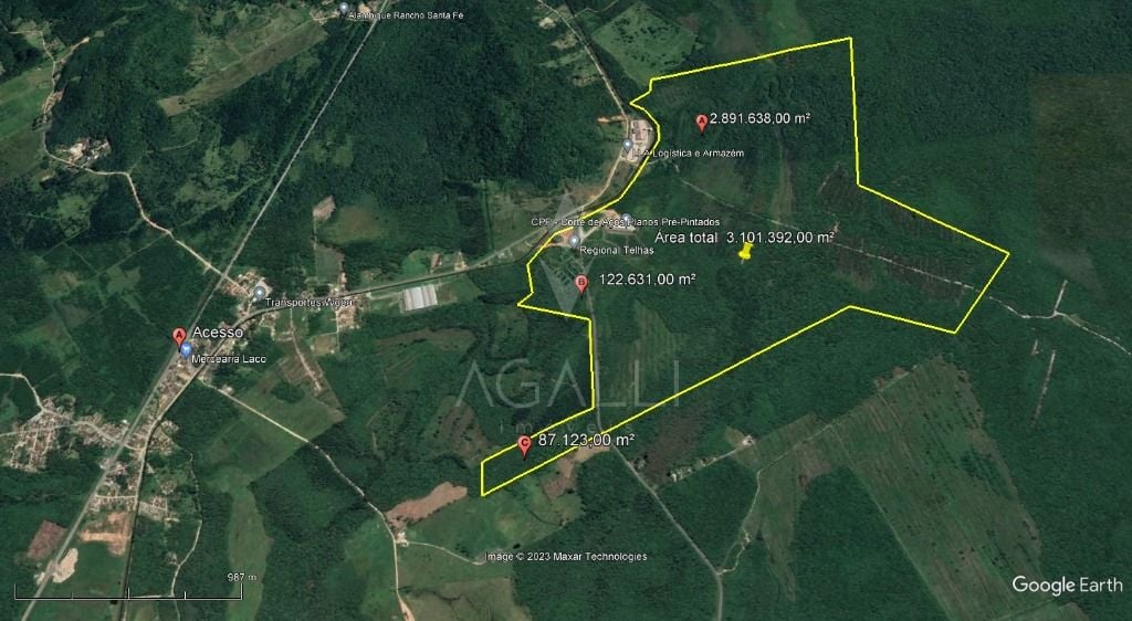 Área à venda, 3101392 m² por R$ 75.000.000,00 - Vila da Glória...