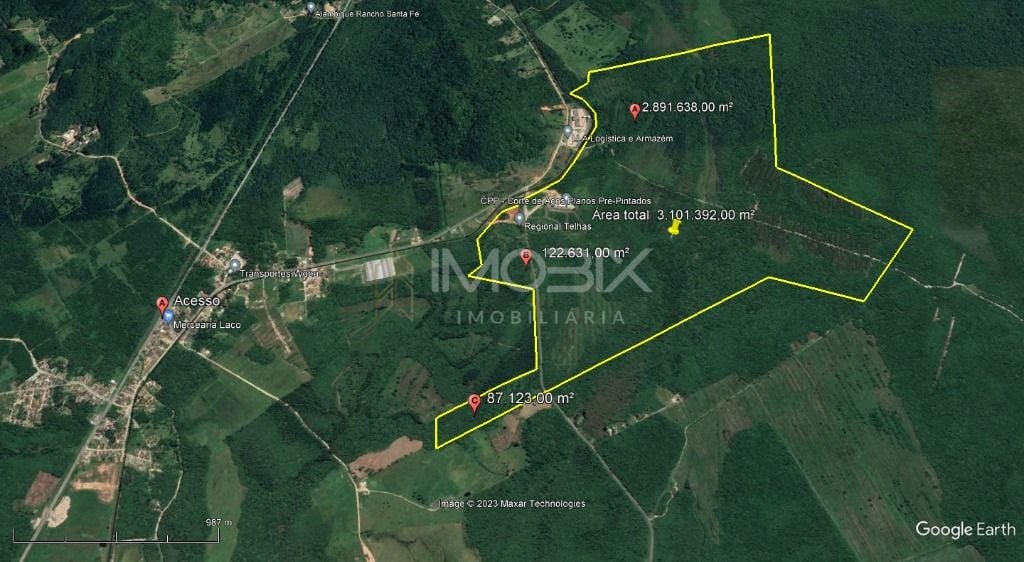 Área à venda, 3101392 m² por R$ 75.000.000,00 - Vila da Glória...