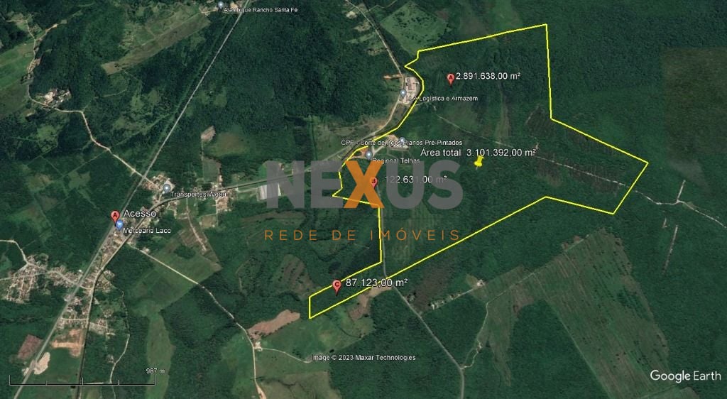 Área à venda, 3101392 m² por R$ 75.000.000,00 - Vila da Glória...