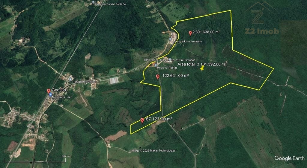 Área à venda, 3101392 m² por R$ 75.000.000,00 - Vila da Glória...
