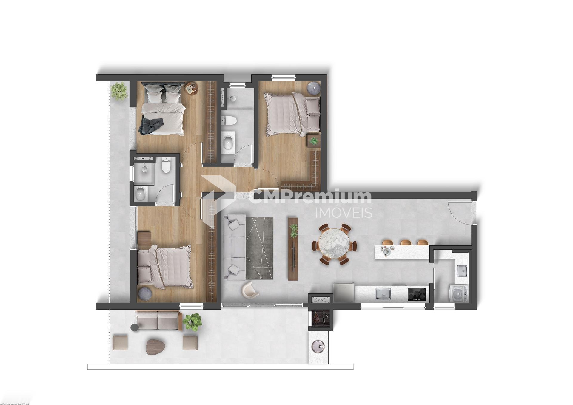 Apartamento garden à venda, 108 m  em São José dos Pinhais no ...