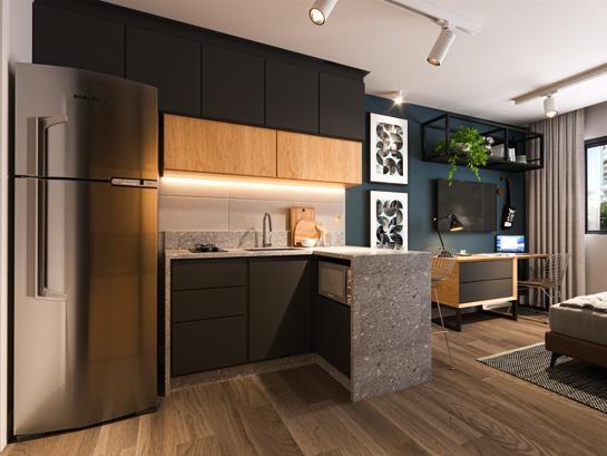 Studios no centro de Curitiba a partir de 21m  privativos