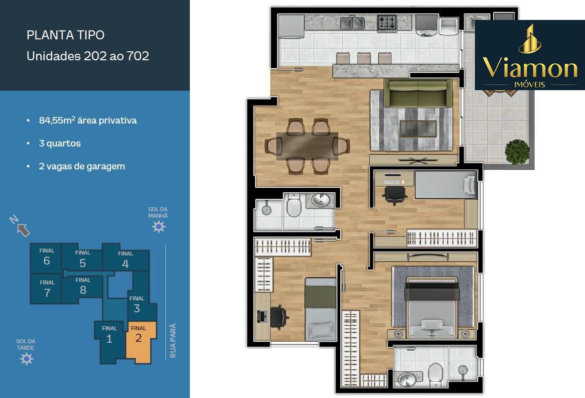Apartamento à venda 3 quartos com suíte no bairro Água Verde, ...