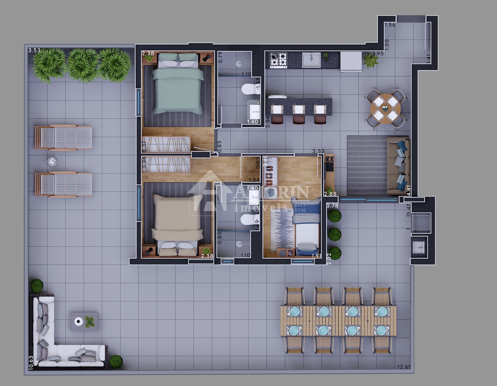 Apartamento à venda, Bacacheri, CURITIBA - PR