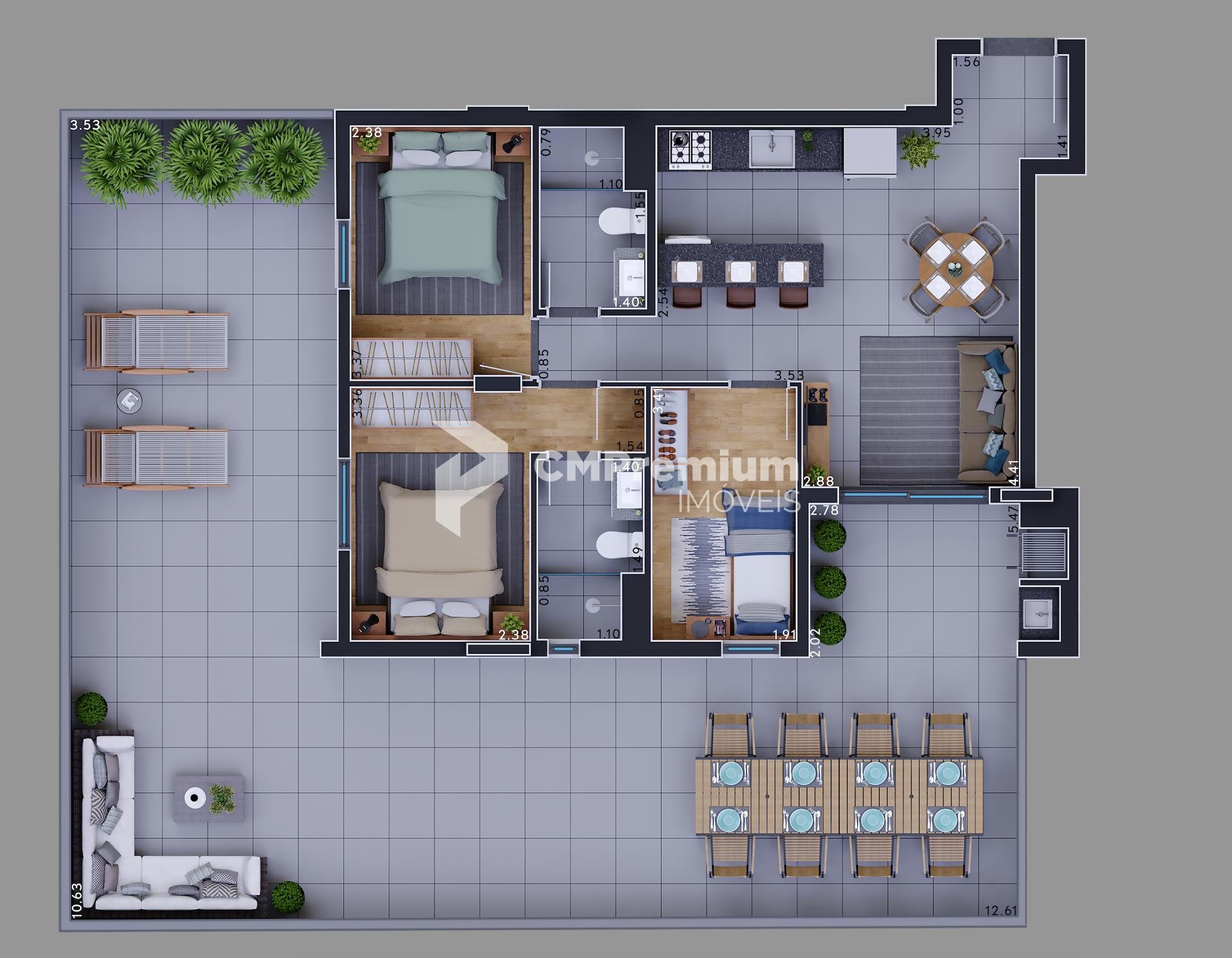 Apartamento à venda, Bacacheri, CURITIBA - PR