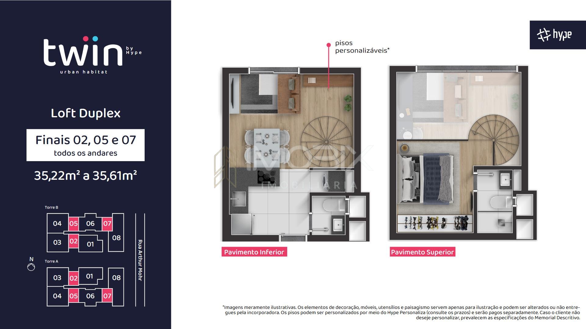 Loft novo à venda no Portão, em CURITIBA - PR
