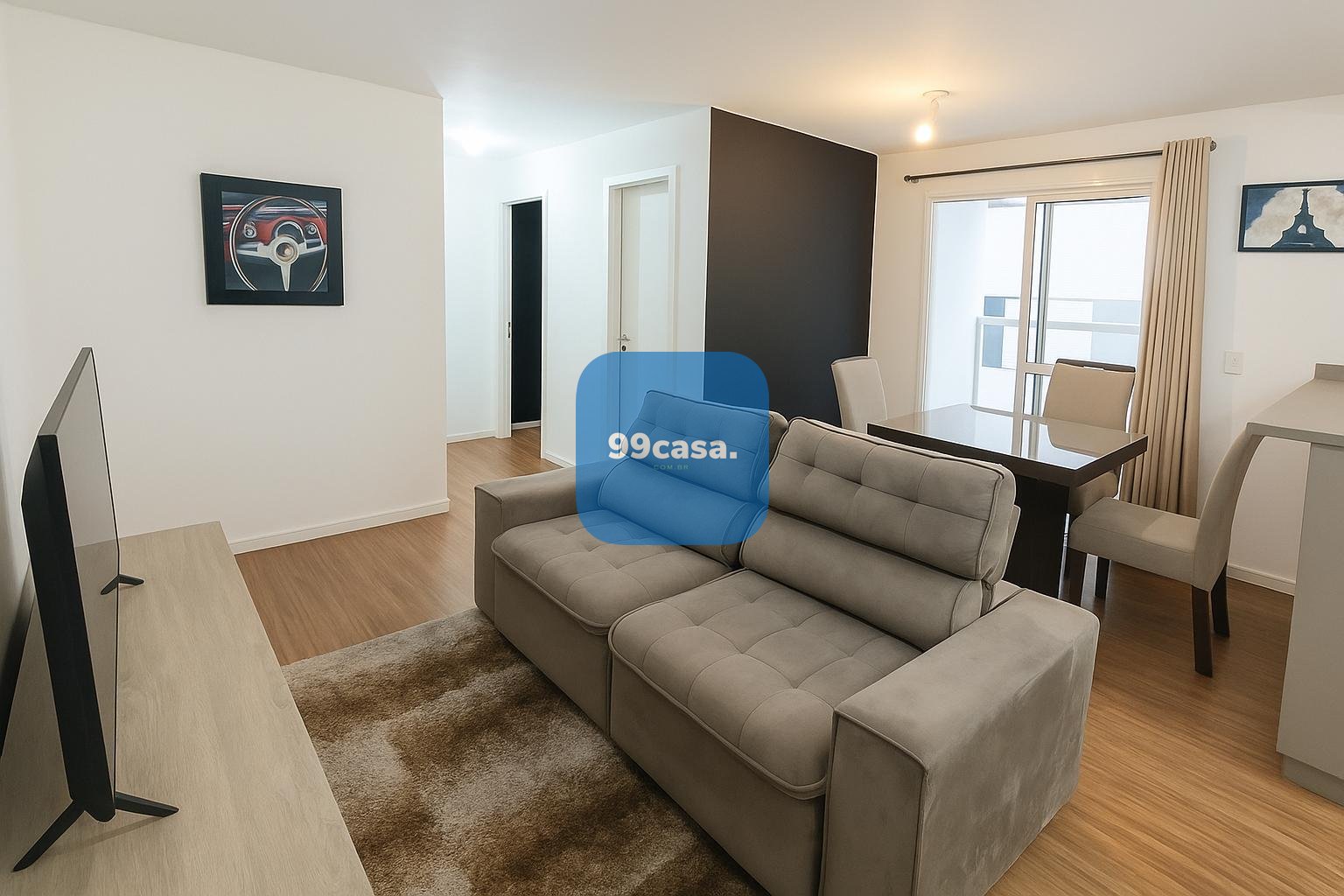 Apartamento com 2 quartos e 1 vaga à venda no Mercês em Curiti...