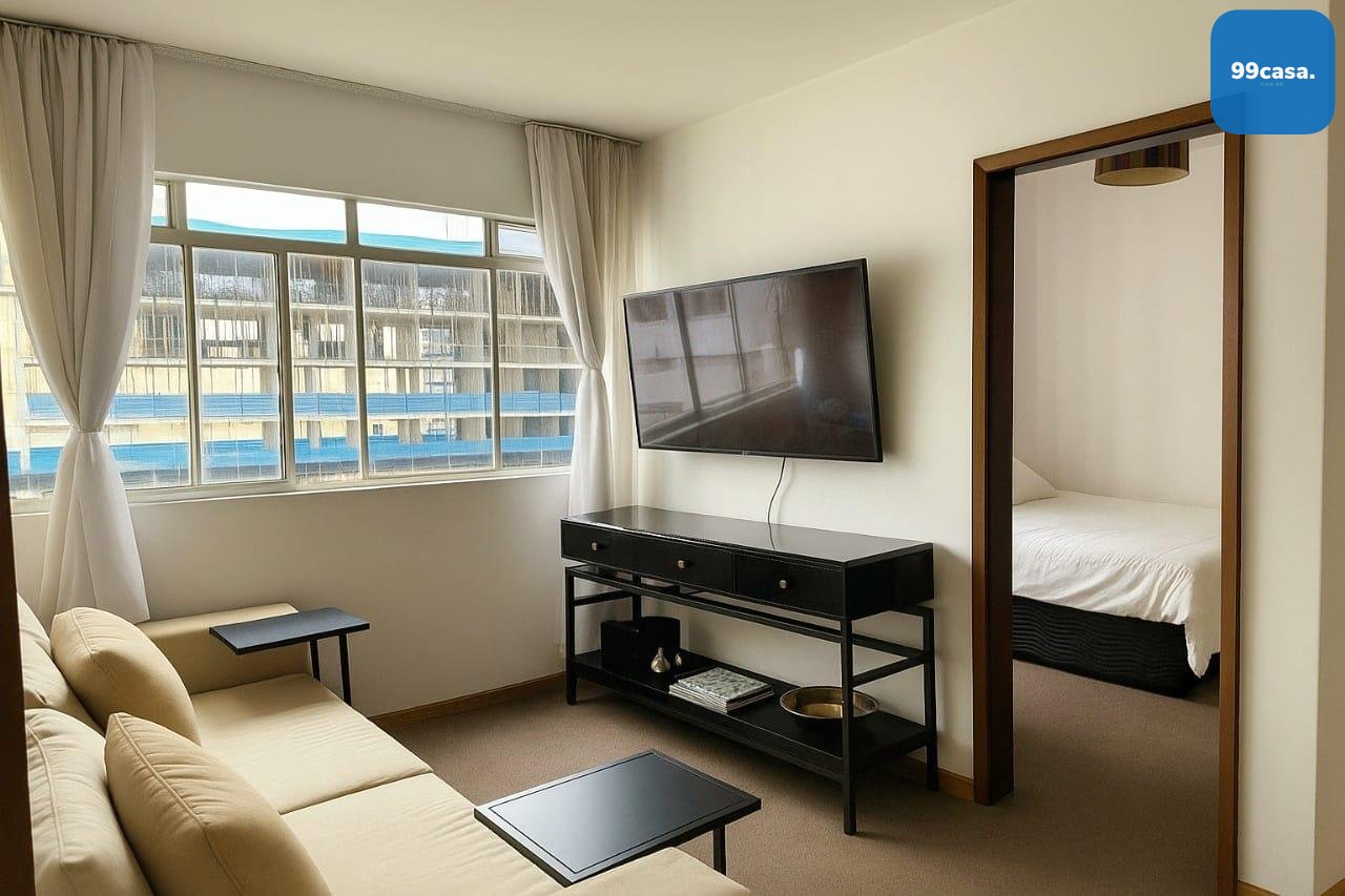 Apartamento ensolarado com vaga de garagem no Centro de Curitiba