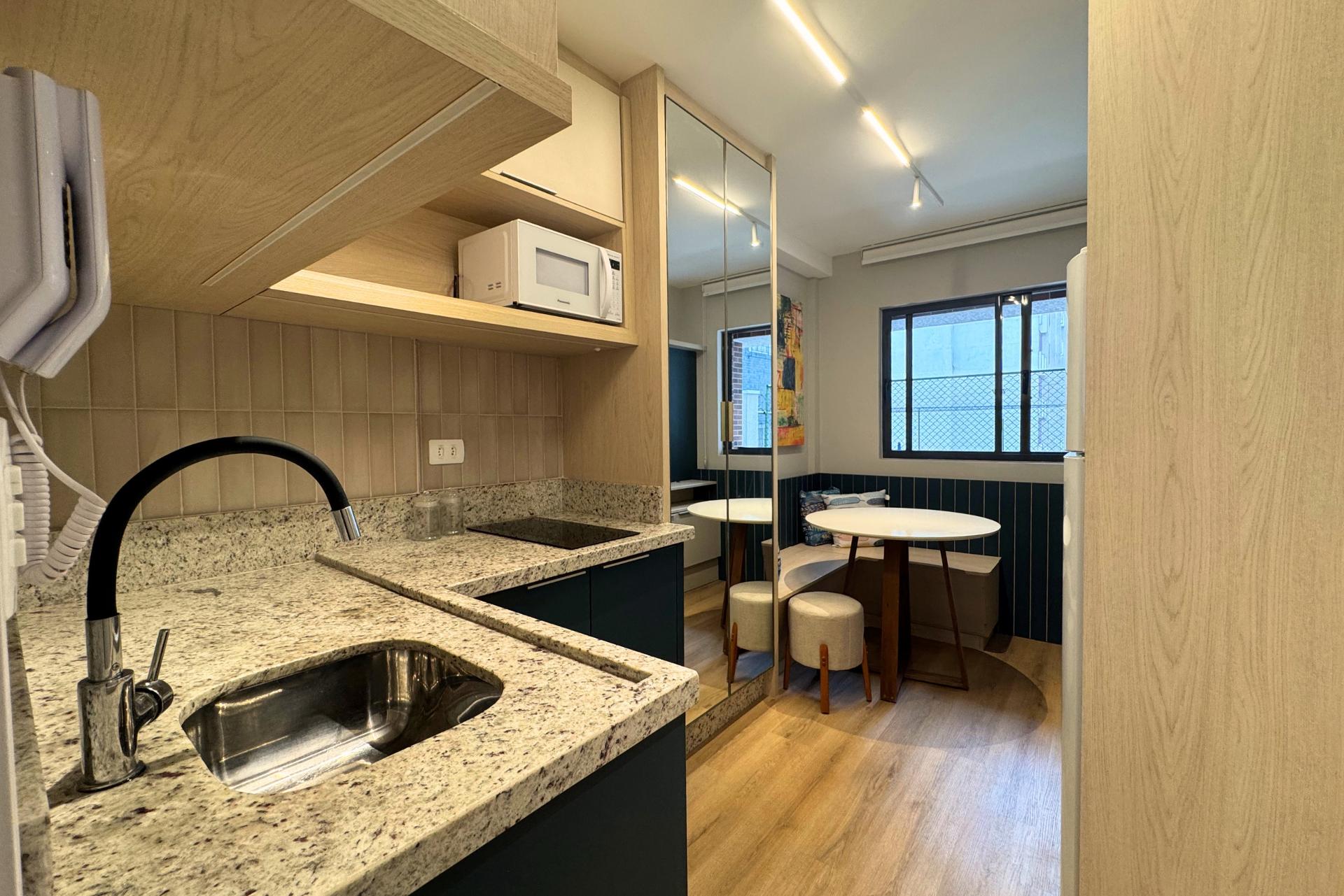 Apartamento de 1 Quarto Mobiliado à venda no Centro de Curitiba