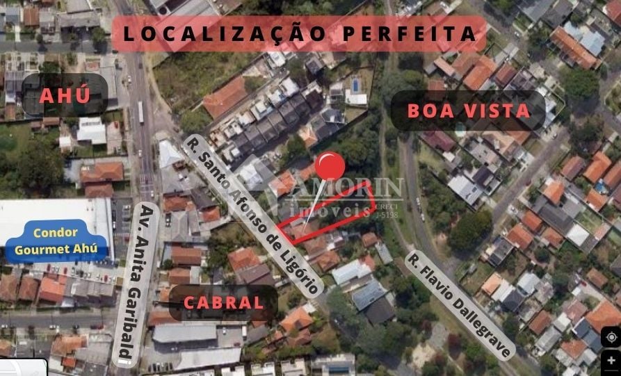 Terreno residencial com 1082m  à venda no Cabral - Curitiba