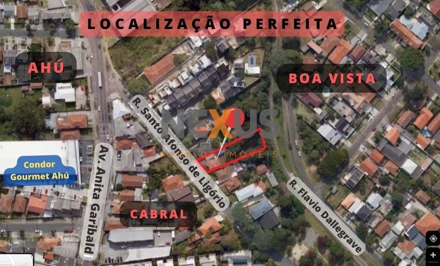 Terreno residencial com 1082m  à venda no Cabral - Curitiba