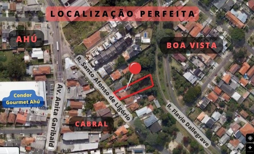 Terreno residencial com 1082m  ? venda no Cabral - Curitiba