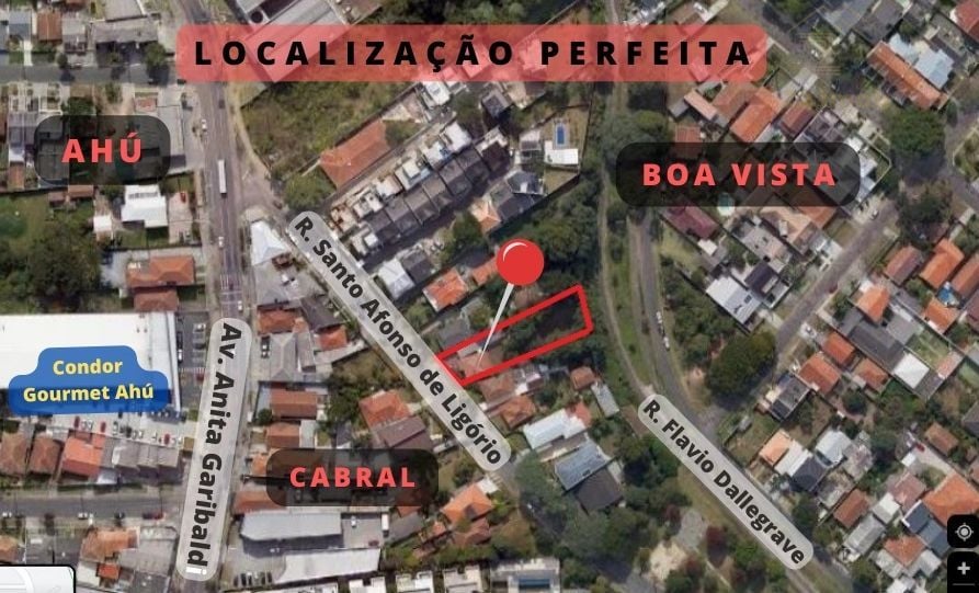 Terreno residencial com 1082m  à venda no Cabral - Curitiba