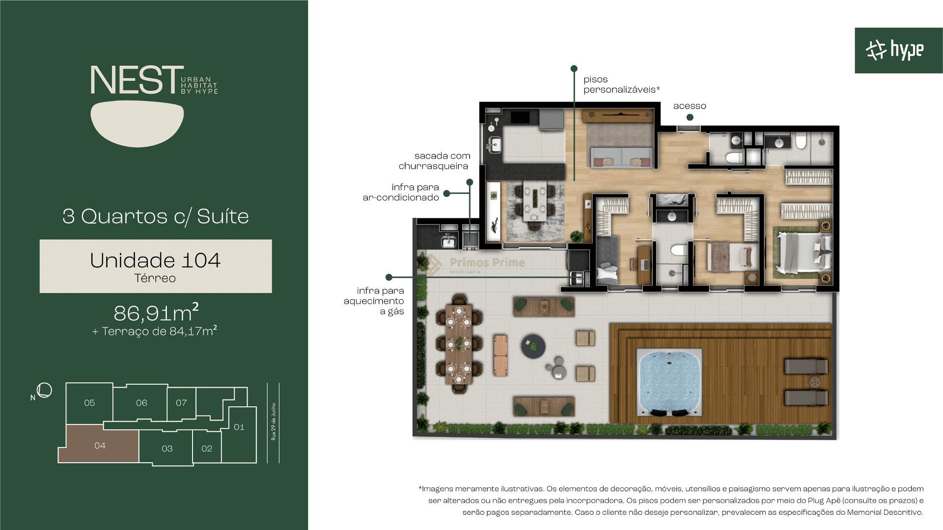 Apartamento Garden ? venda no Bacacheri, proximo Ca?dore - CUR...