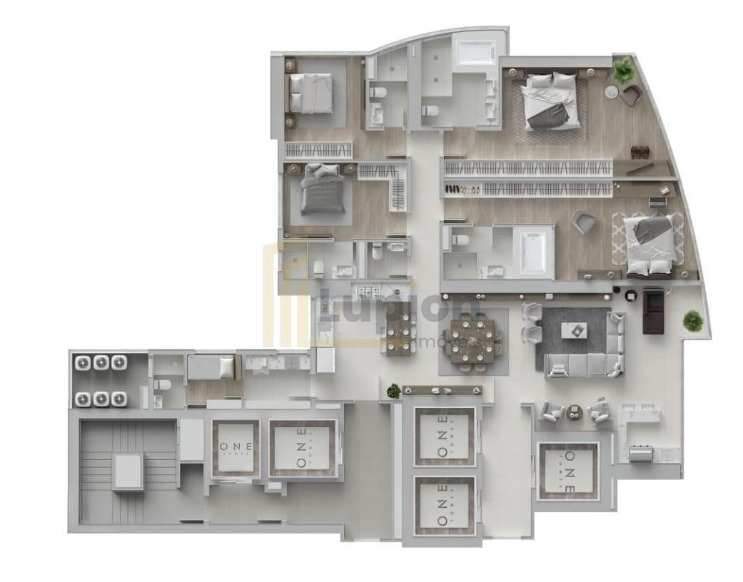 OPORTUNIDADE ONE TOWER ANDAR ALTO PLANTA MAIOR 4 VAGAS, BALNEA...