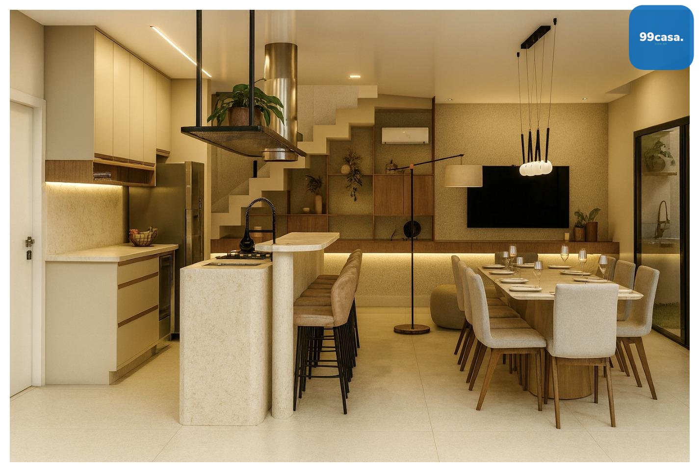 Linda casa em condominio clube, 170m2 privativos, 3 suites