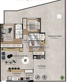 Apartamento Garden com 3 dormitórios à venda, 95 m² por R$ 956...
