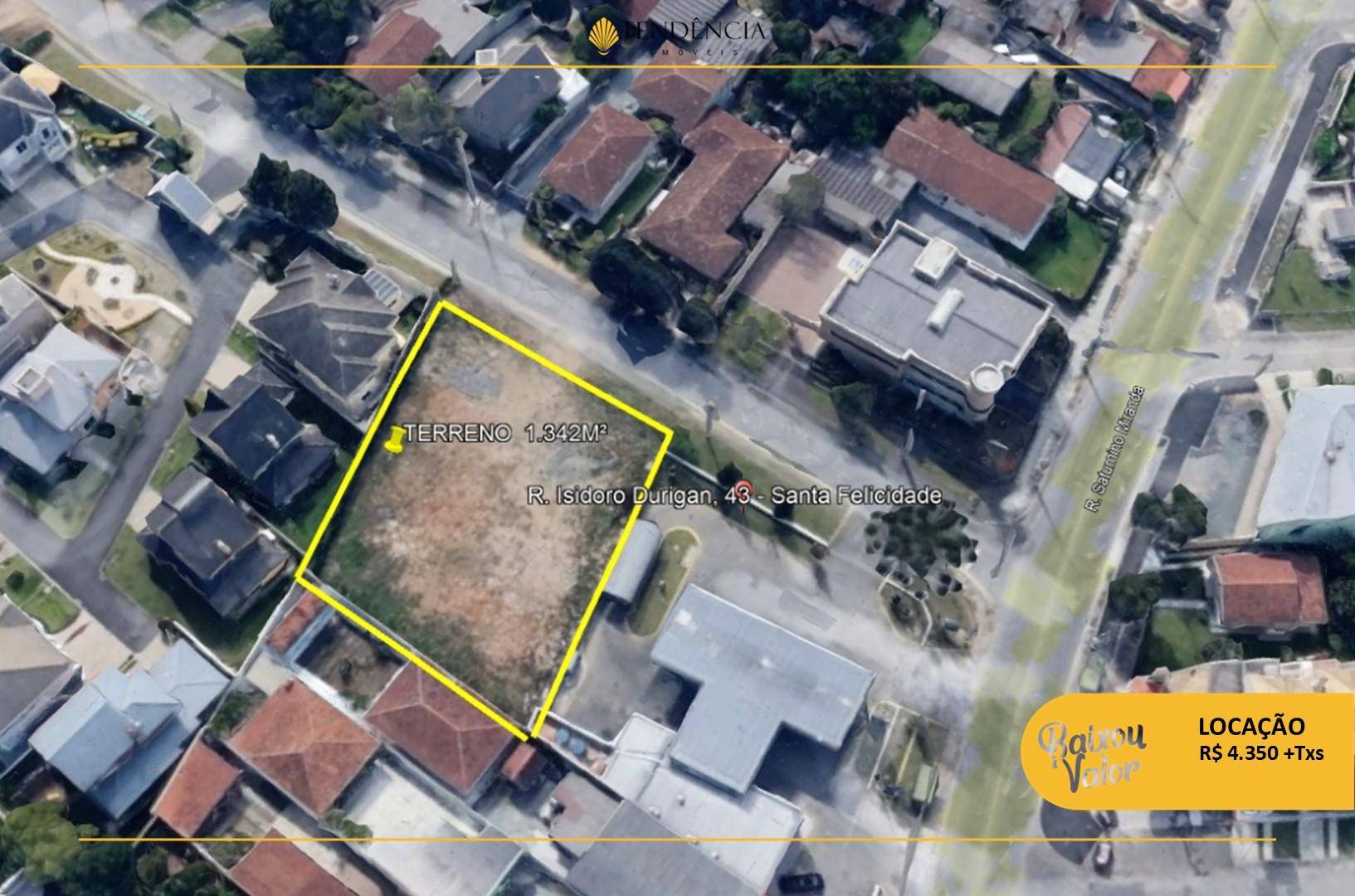 Terreno para loca??o,1341.99 m2, SANTA FELICIDADE, CURITIBA - PR