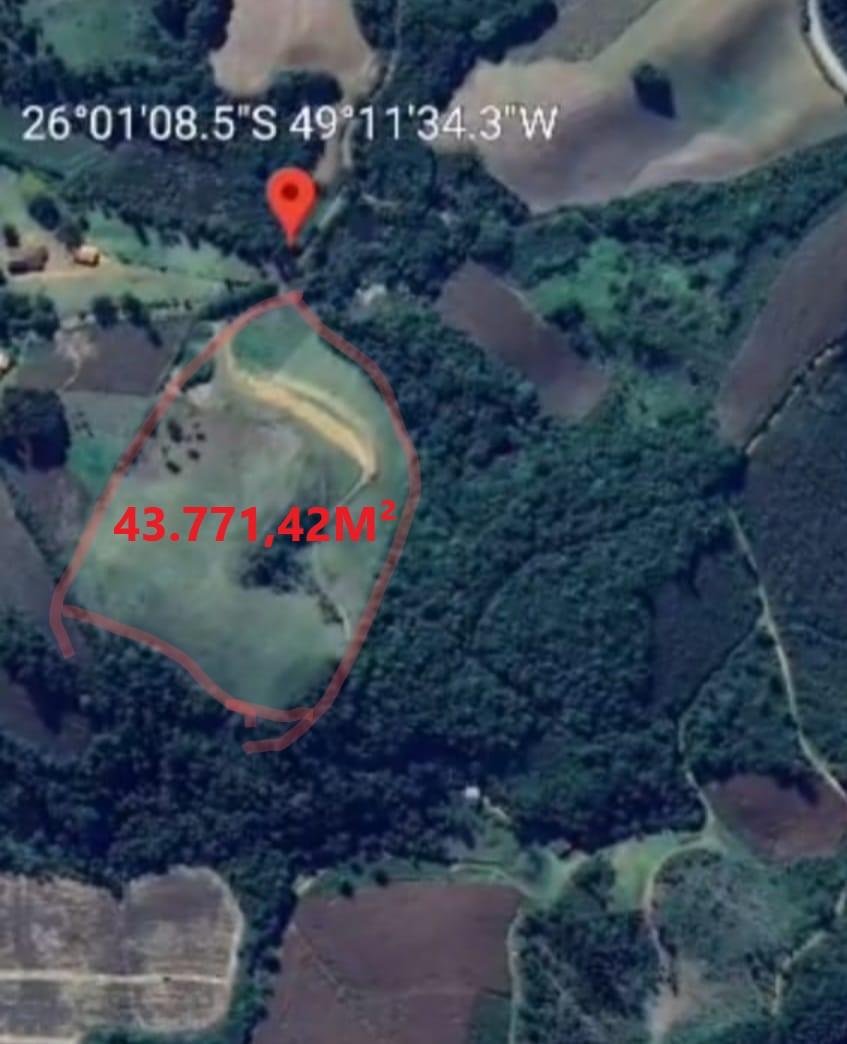 Terreno ? venda, 43.771.42 m 2, XIMBUVA, CAMPO ALEGRE - SC