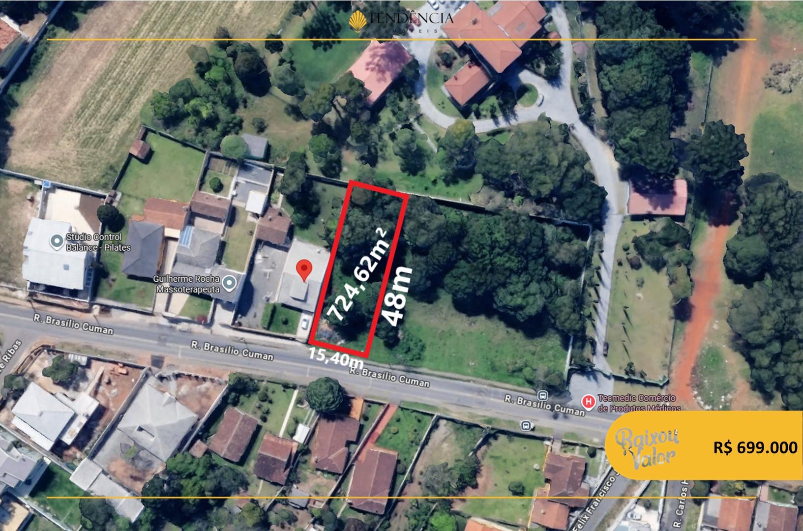 Terreno ? venda,724.62 m2 S?O BRAZ, CURITIBA - PR