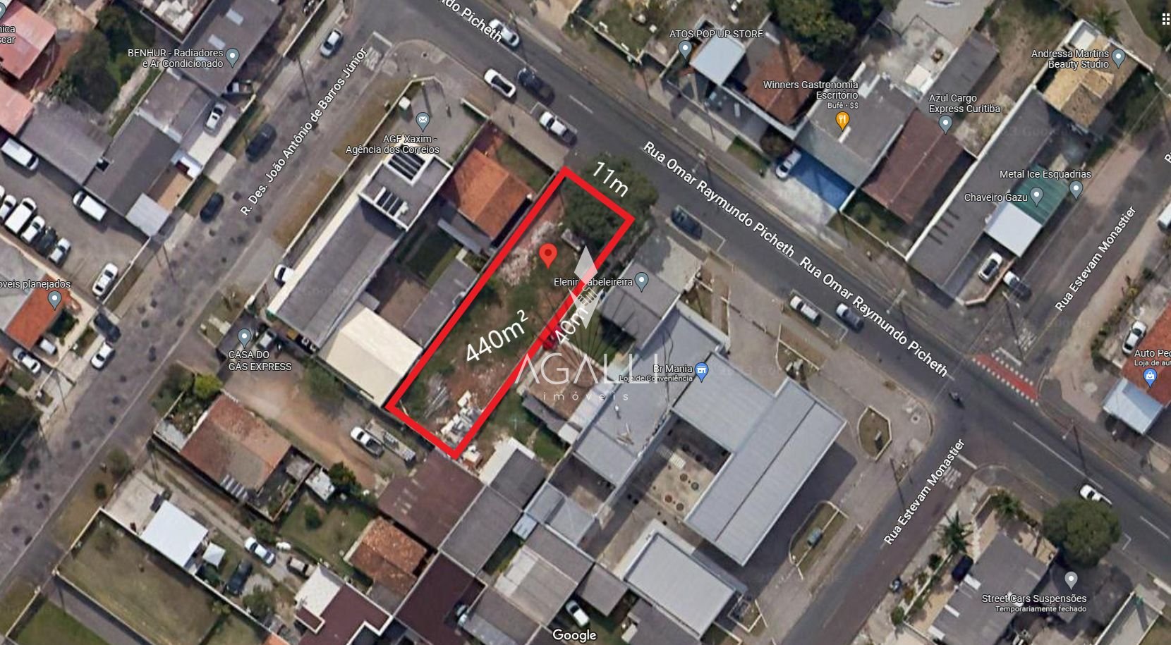 Terreno à venda, 440 m2 por R  999.000 - Xaxim - Curitiba PR