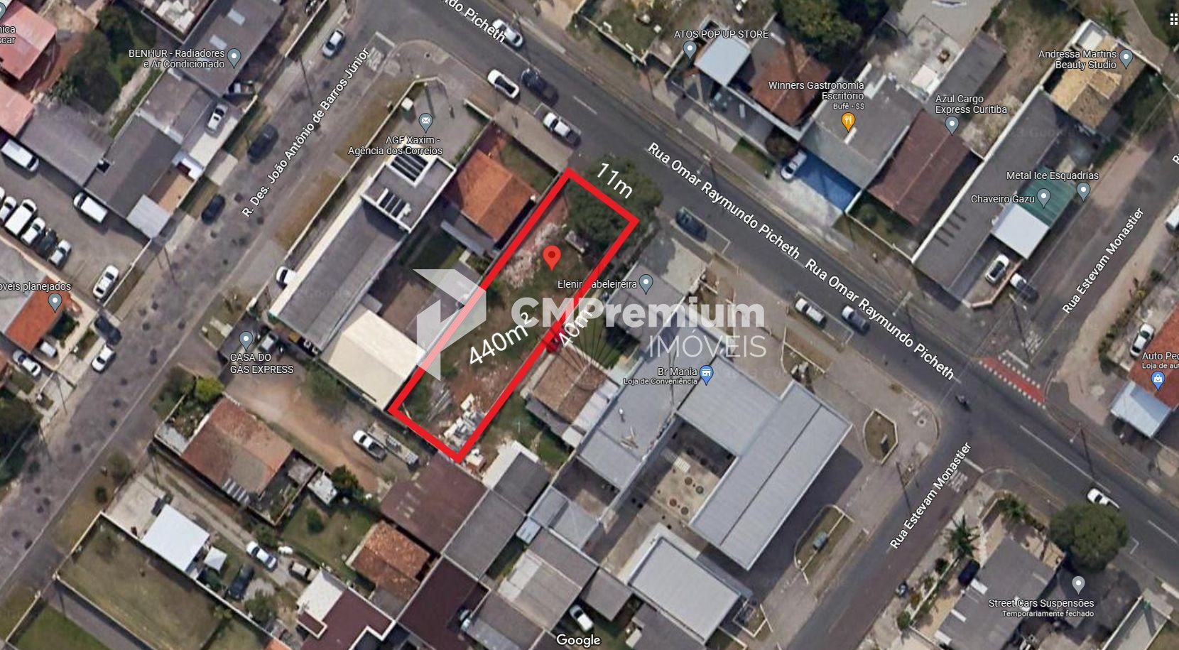 Terreno à venda, 440 m2 por R  999.000 - Xaxim - Curitiba PR