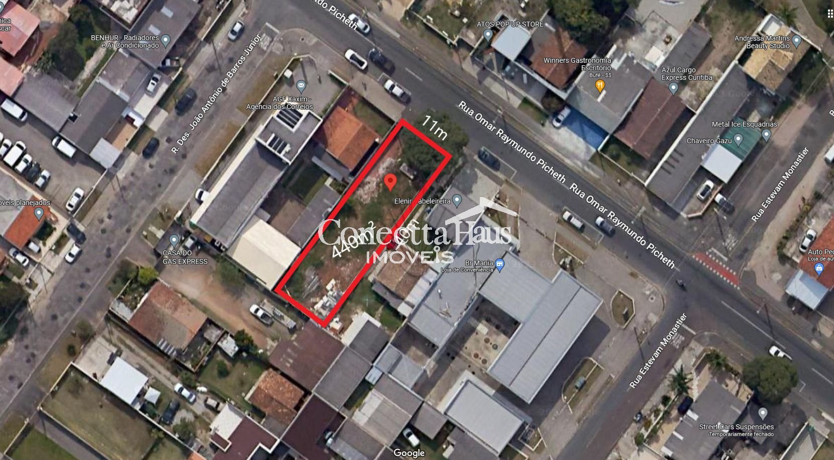 Terreno à venda, 440 m2 por R  999.000 - Xaxim - Curitiba PR