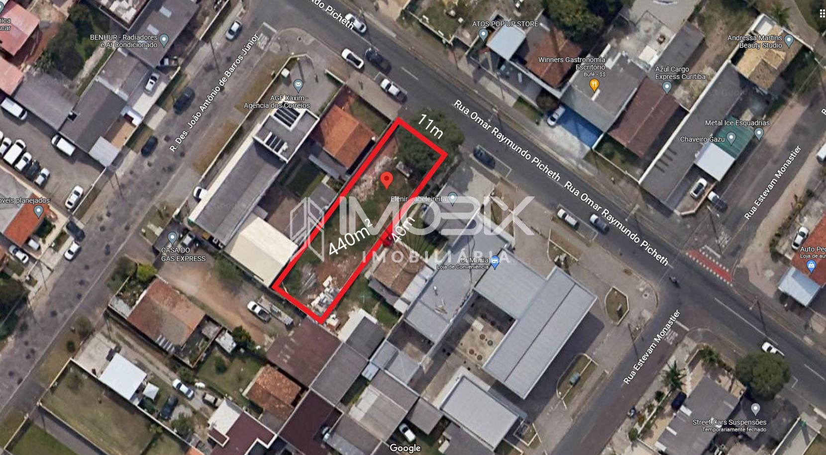 Terreno à venda, 440 m2 por R  999.000 - Xaxim - Curitiba PR