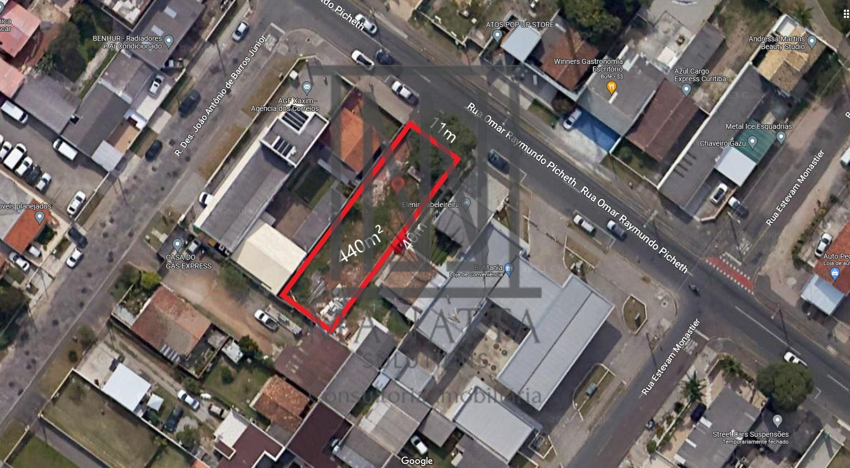 Terreno à venda, 440 m2 por R  999.000 - Xaxim - Curitiba PR
