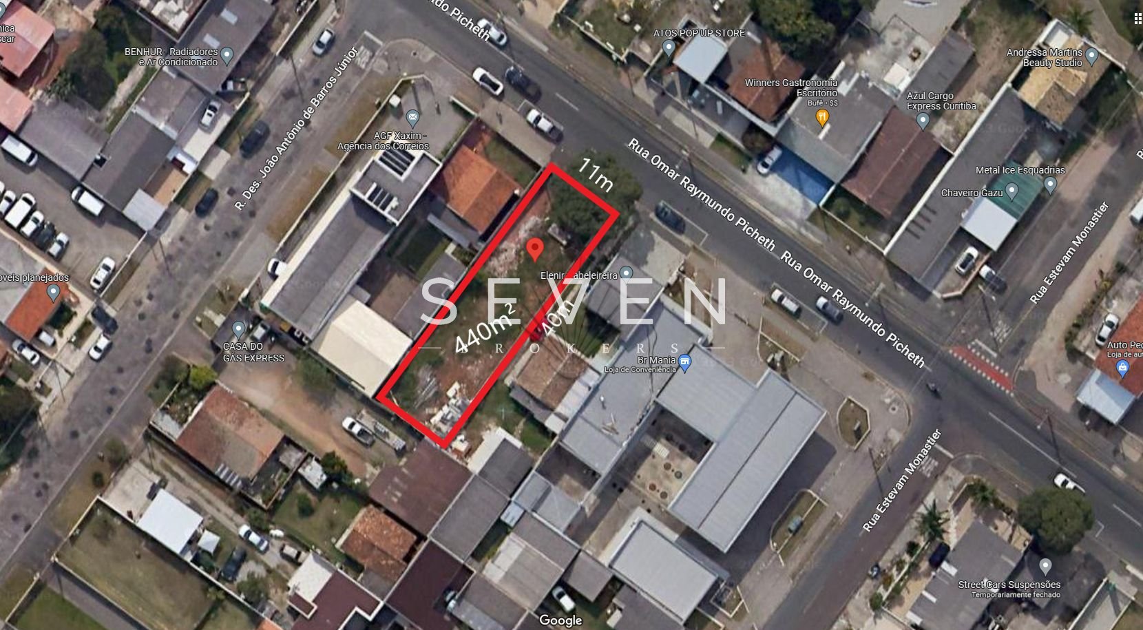 Terreno à venda, 440 m2 por R  999.000 - Xaxim - Curitiba PR