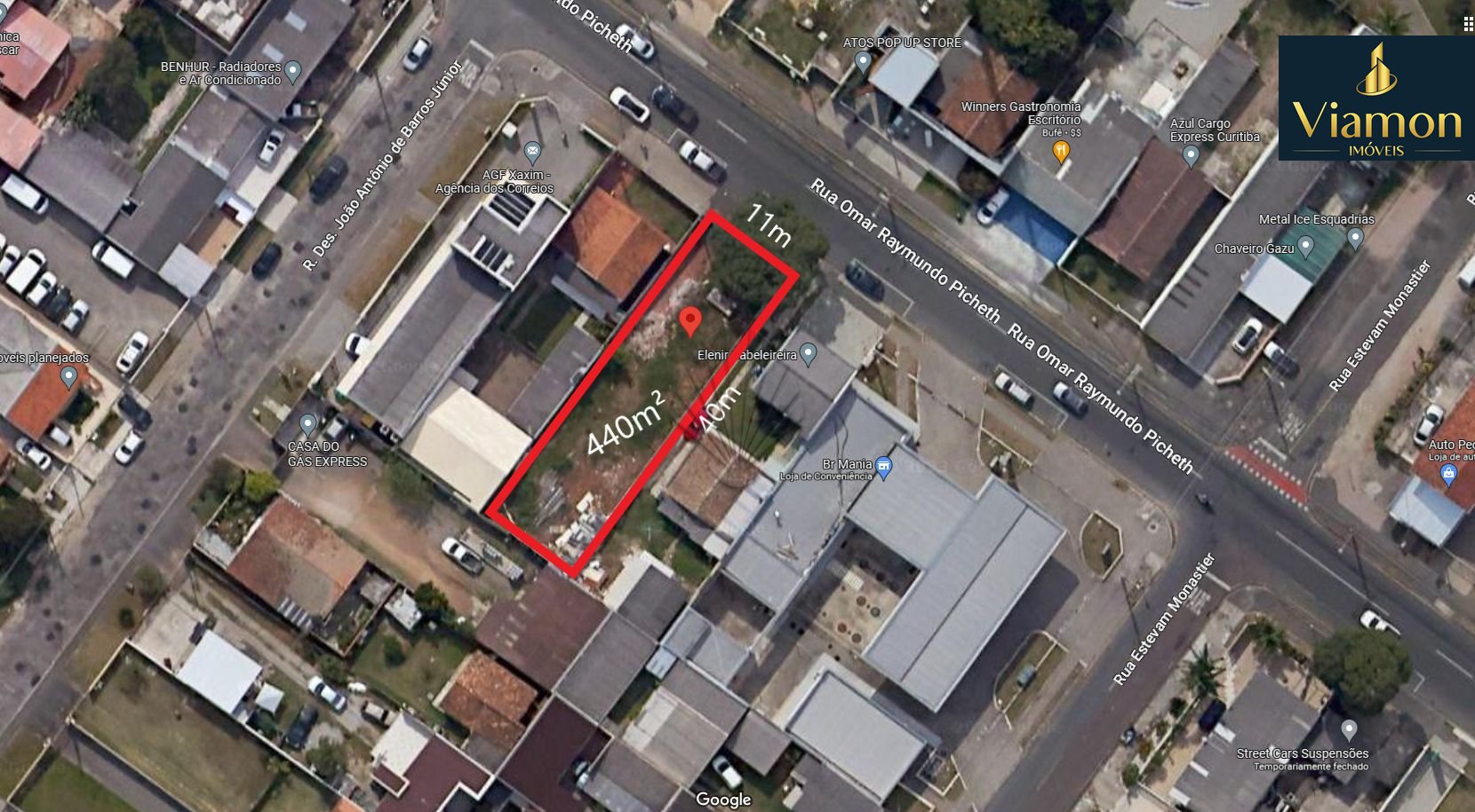 Terreno à venda, 440 m2 por R  999.000 - Xaxim - Curitiba PR
