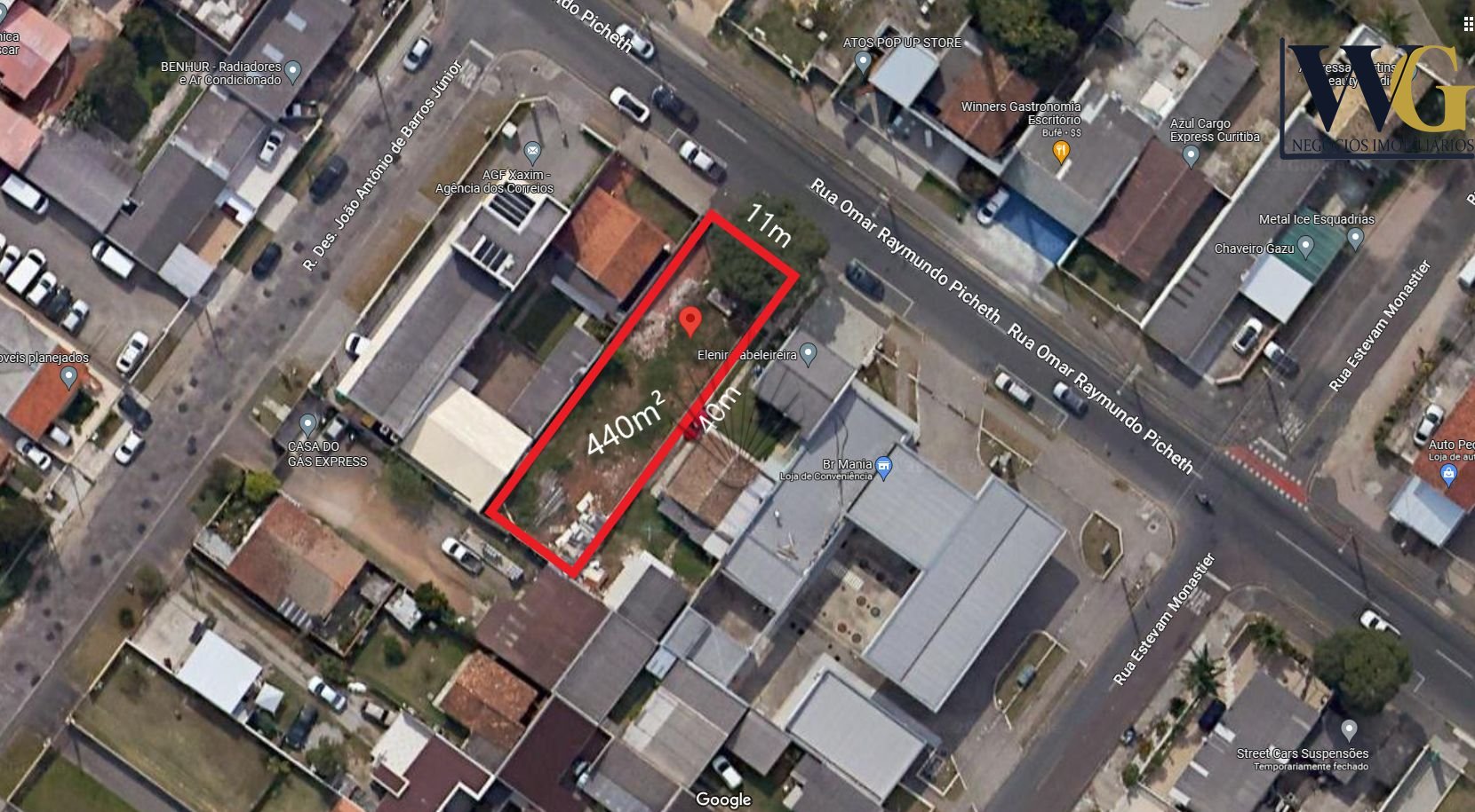 Terreno à venda, 440 m2 por R  999.000 - Xaxim - Curitiba PR